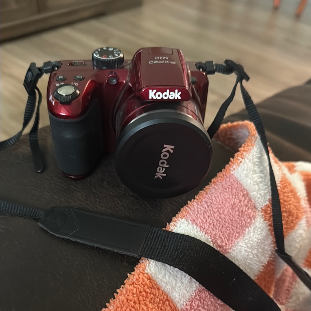 Kodak Red Digital Camera with Black Lens Barrel new out of box. Unused.
